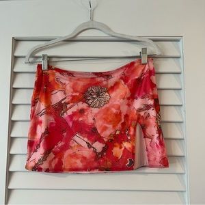 Tiger mist floral mini skirt